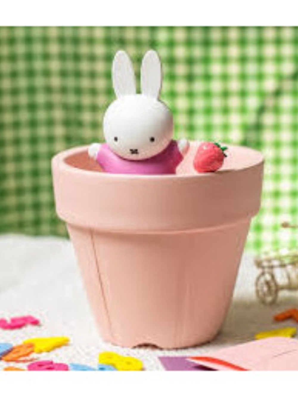 NEW Flower Miffy Planter Cover Strawberry Pink Japan